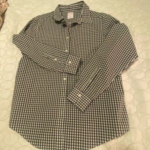 Brooks Brother Classic Fit Non-Iron Stretch Black & White Gingham - Size 14